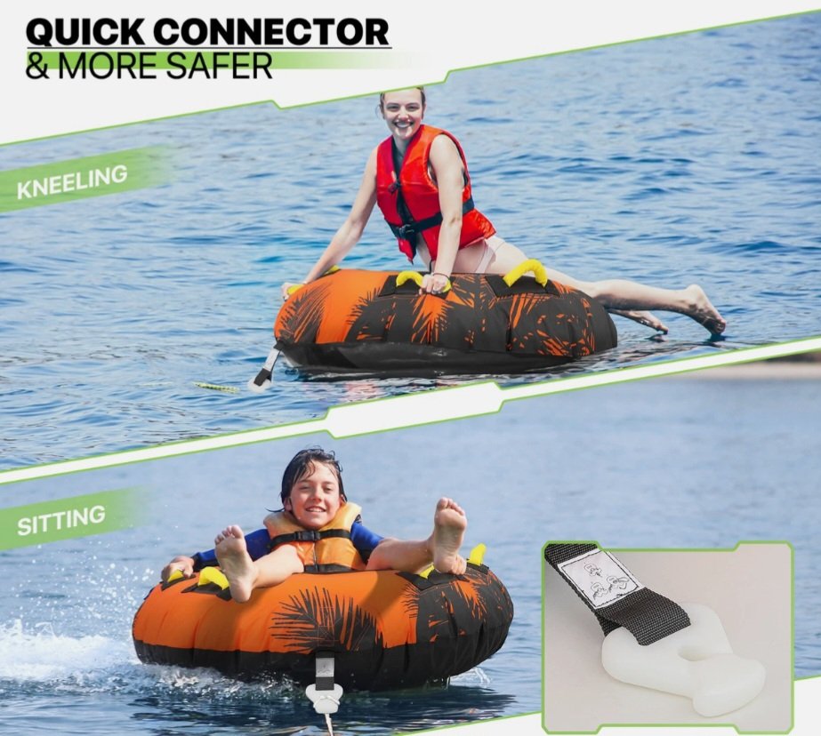 Prikaz mogučnosti položaja osobe na tubi - položaj sjedeči i položaj na koljenina